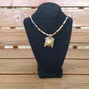 Multi Color Turtle Necklace